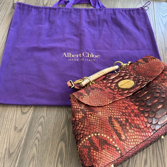 Albert Chloe metallic python handbag - Picture 17 of 17